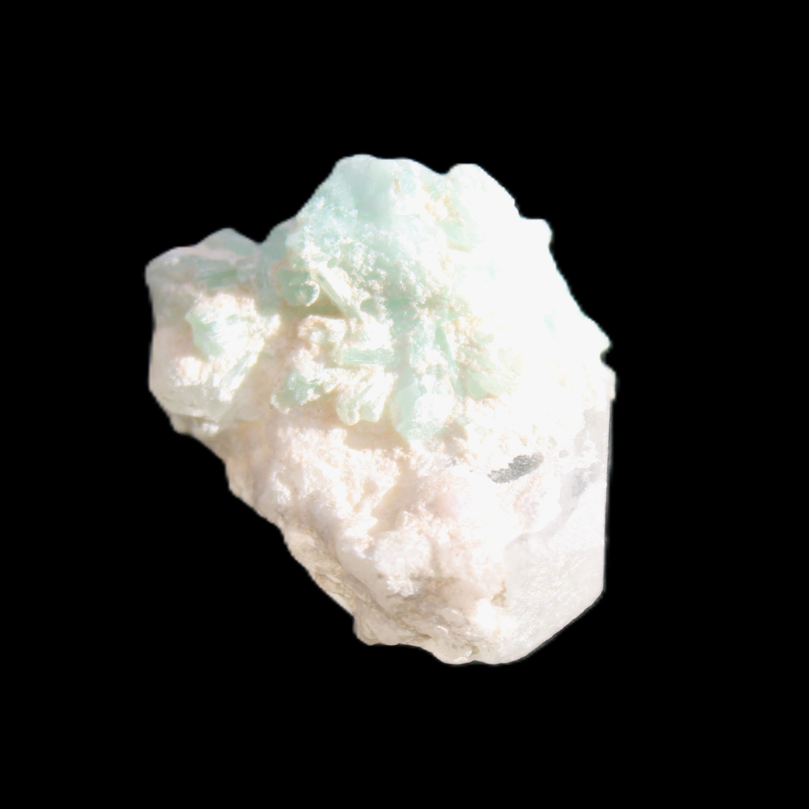 Green Tourmaline cluster 4.9g in sunlight - Rocks and Things Store