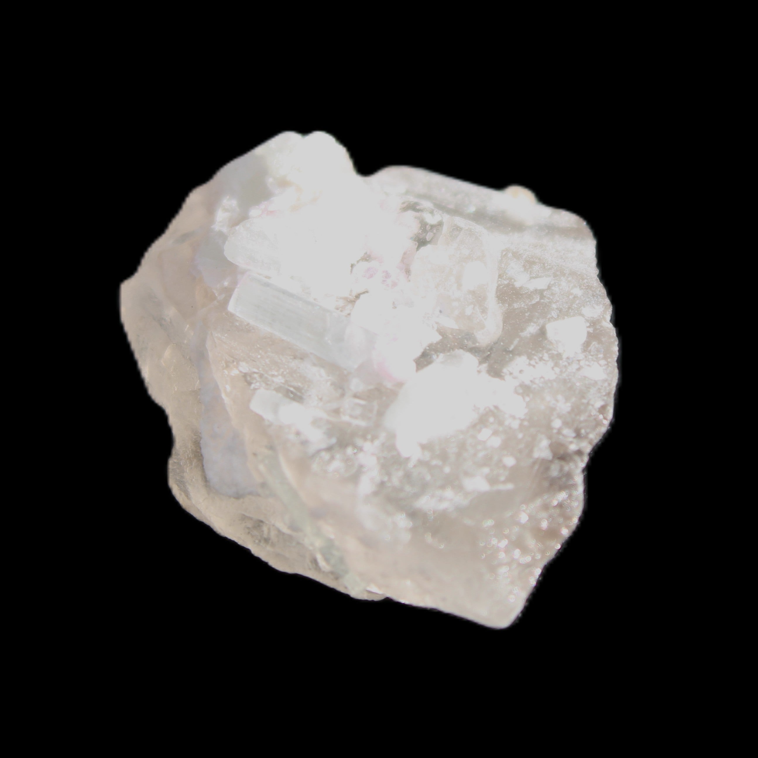 Tiny Clear Aquamarine on Quartz 4.8g in sunlight - Rocks and Things Store