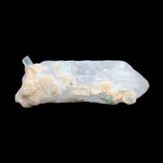 Tiny Aquamarine crystals on Quartz 4.1g in sunlight - Rocks and Things Store