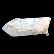 Tiny Aquamarine crystals on Quartz 4.1g in sunlight - Rocks and Things Store