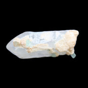 Tiny Aquamarine crystals on Quartz 4.1g in sunlight - Rocks and Things Store