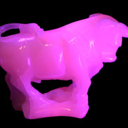 Pink Mangano Calcite Bull 240*85*78mm 3110g in UV light  - Rocks and Things Store