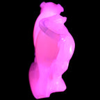 Pink Mangano Calcite Bull 240*85*78mm 3110g in UV light  - Rocks and Things Store