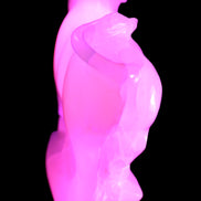 Pink Mangano Calcite Bull 240*85*78mm 3110g in UV light  - Rocks and Things Store