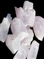 Pink/Lilac Kunzite 9 larger crystals from Afghanistan 21-35mm 90g Wholesale in sunlight - Rocks and Things Store