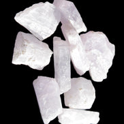 Pink/Lilac Kunzite 9 larger crystals from Afghanistan 21-35mm 90g Wholesale in sunlight - Rocks and Things Store