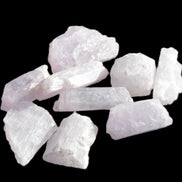 Pink/Lilac Kunzite 9 larger crystals from Afghanistan 21-35mm 90g Wholesale in sunlight - Rocks and Things Store