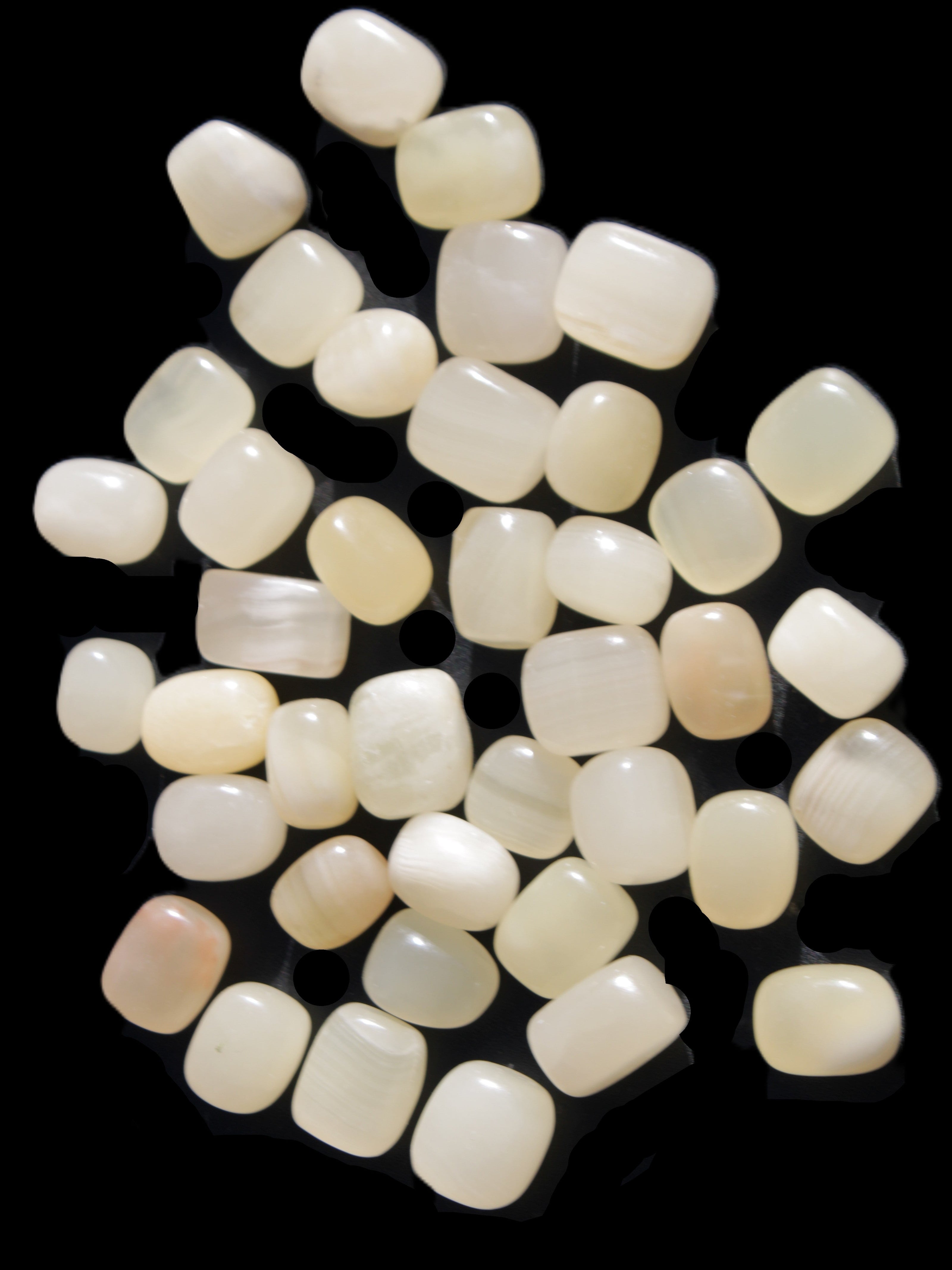 Lemon Topaz Calcite 40 tumbled stones 250g Wholesale Rocks and Things Store