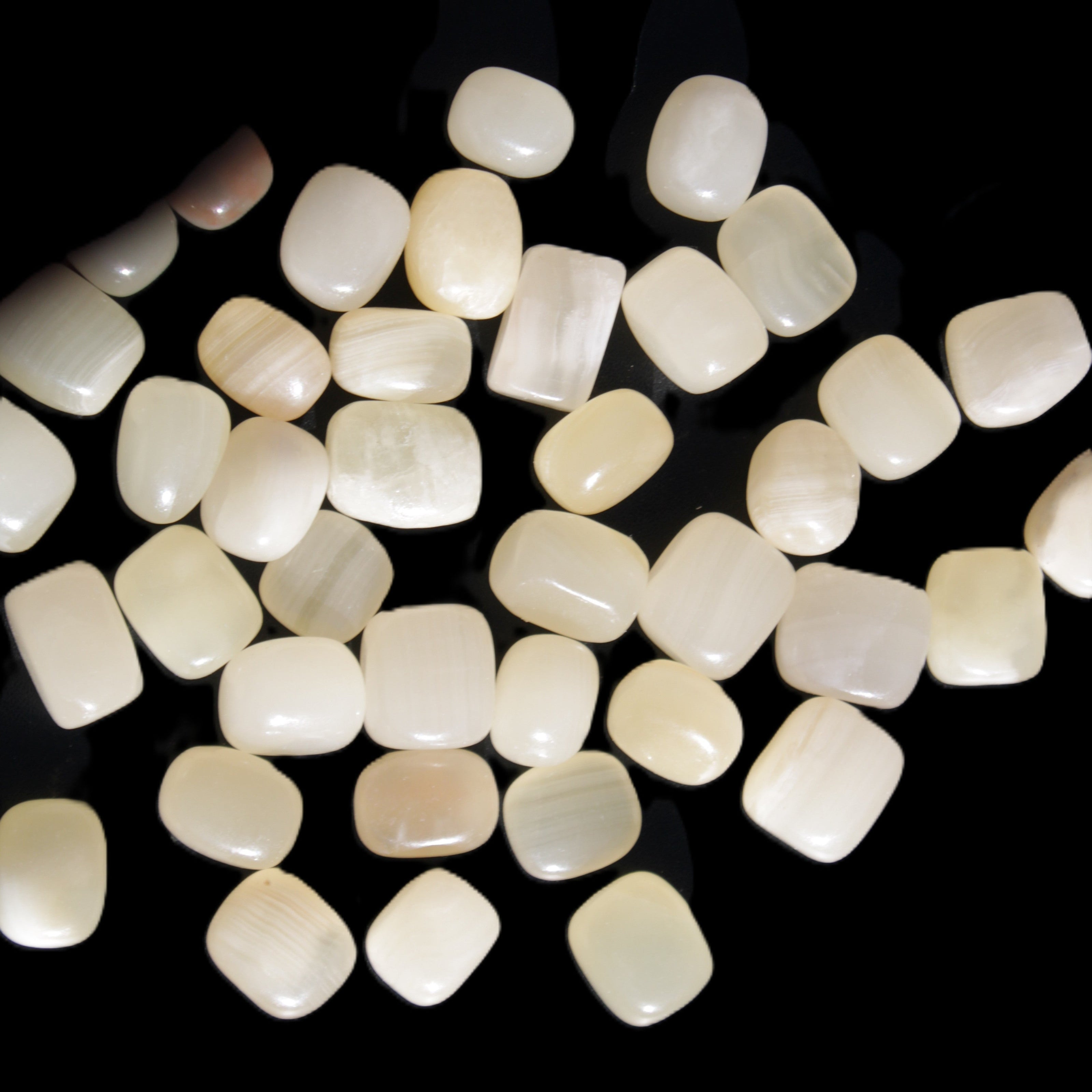 Lemon Topaz Calcite 40 tumbled stones 250g Wholesale Rocks and Things Store