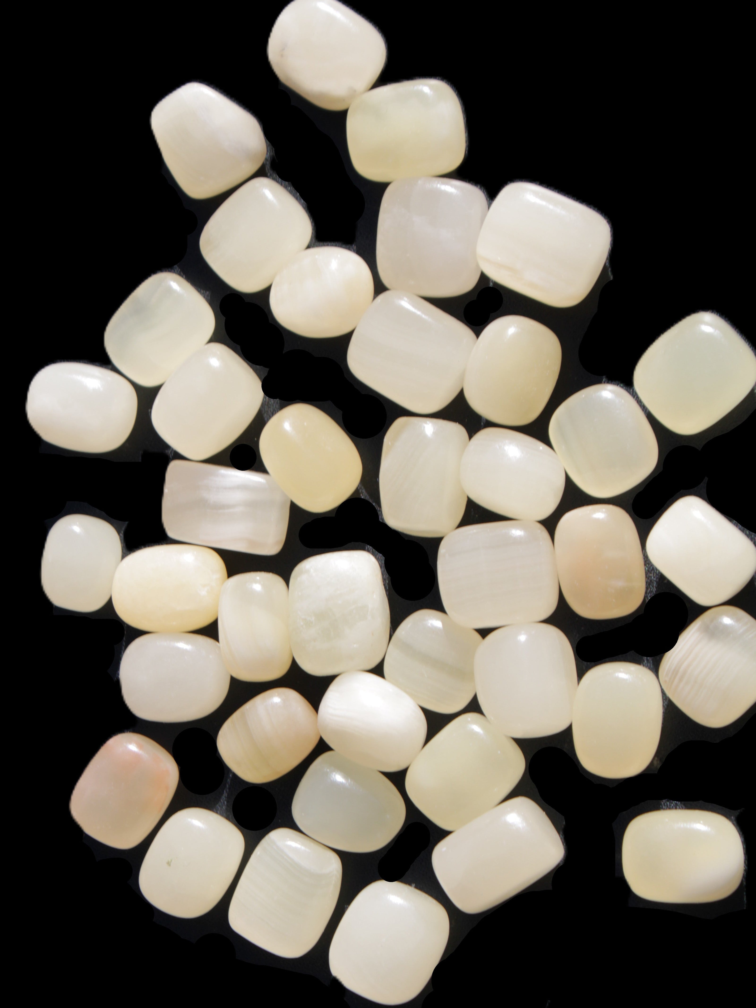 Lemon Topaz Calcite 40 tumbled stones 250g Wholesale Rocks and Things Store