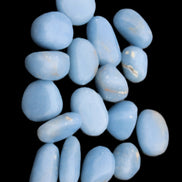 Angelite tumbled stone  18-25mm 10-12g in sunlight - Rocks and Things Store