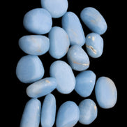 Angelite tumbled stone  18-25mm 10-12g in sunlight - Rocks and Things Store