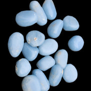 Angelite tumbled stone  18-25mm 10-12g in sunlight - Rocks and Things Store