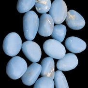 Angelite tumbled stone  18-25mm 10-12g in sunlight - Rocks and Things Store