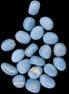 Angelite 20 tumbled stones 24-28mm 300g in sunlight - Rocks and Things Store
