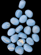 Angelite 20 tumbled stones 24-28mm 300g in sunlight - Rocks and Things Store