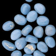 Angelite 20 tumbled stones 24-28mm 300g in sunlight - Rocks and Things Store