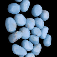 Angelite 20 tumbled stones 24-28mm 300g in sunlight - Rocks and Things Store