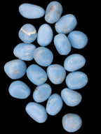 Angelite 20 tumbled stones 24-28mm 300g in sunlight - Rocks and Things Store