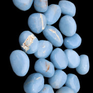 Angelite 20 tumbled stones 24-28mm 300g in sunlight - Rocks and Things Store