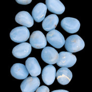 Angelite 20 tumbled stones 24-28mm 300g in sunlight - Rocks and Things Store