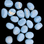 Angelite 20 tumbled stones 24-28mm 300g in sunlight - Rocks and Things Store