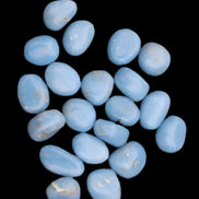Angelite 20 tumbled stones 24-28mm 300g in sunlight - Rocks and Things Store