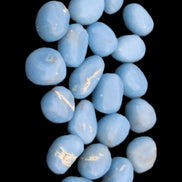 Angelite 20 tumbled stones 24-28mm 300g in sunlight - Rocks and Things Store