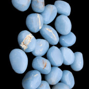Angelite 20 tumbled stones 24-28mm 300g in sunlight - Rocks and Things Store