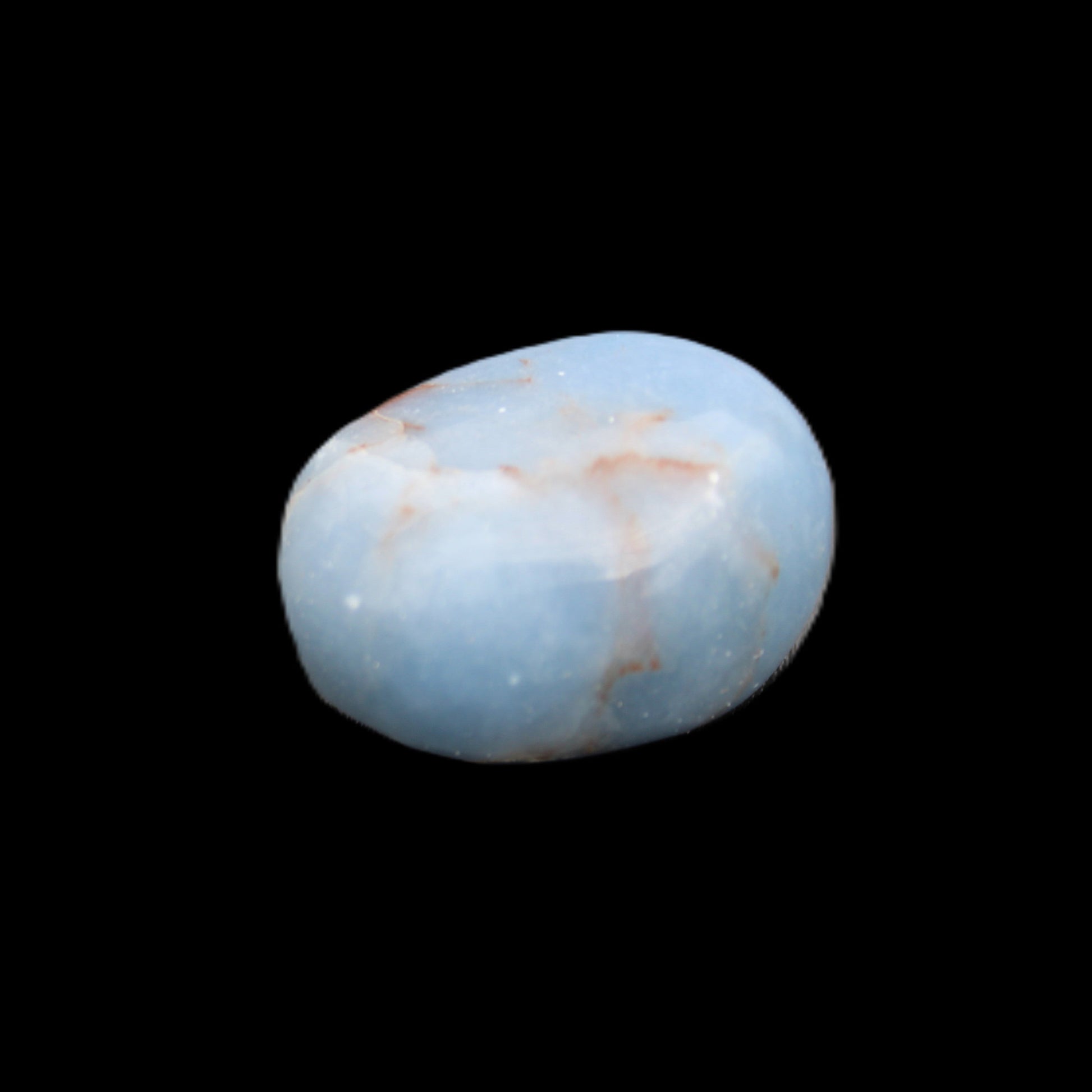 Angelite 20 tumbled stones 24-28mm 300g in sunlight - Rocks and Things Store