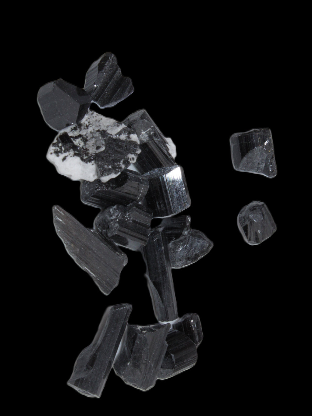 Black Tourmaline tiny natural crystals 3-10mm 11g Rocks and Things Store