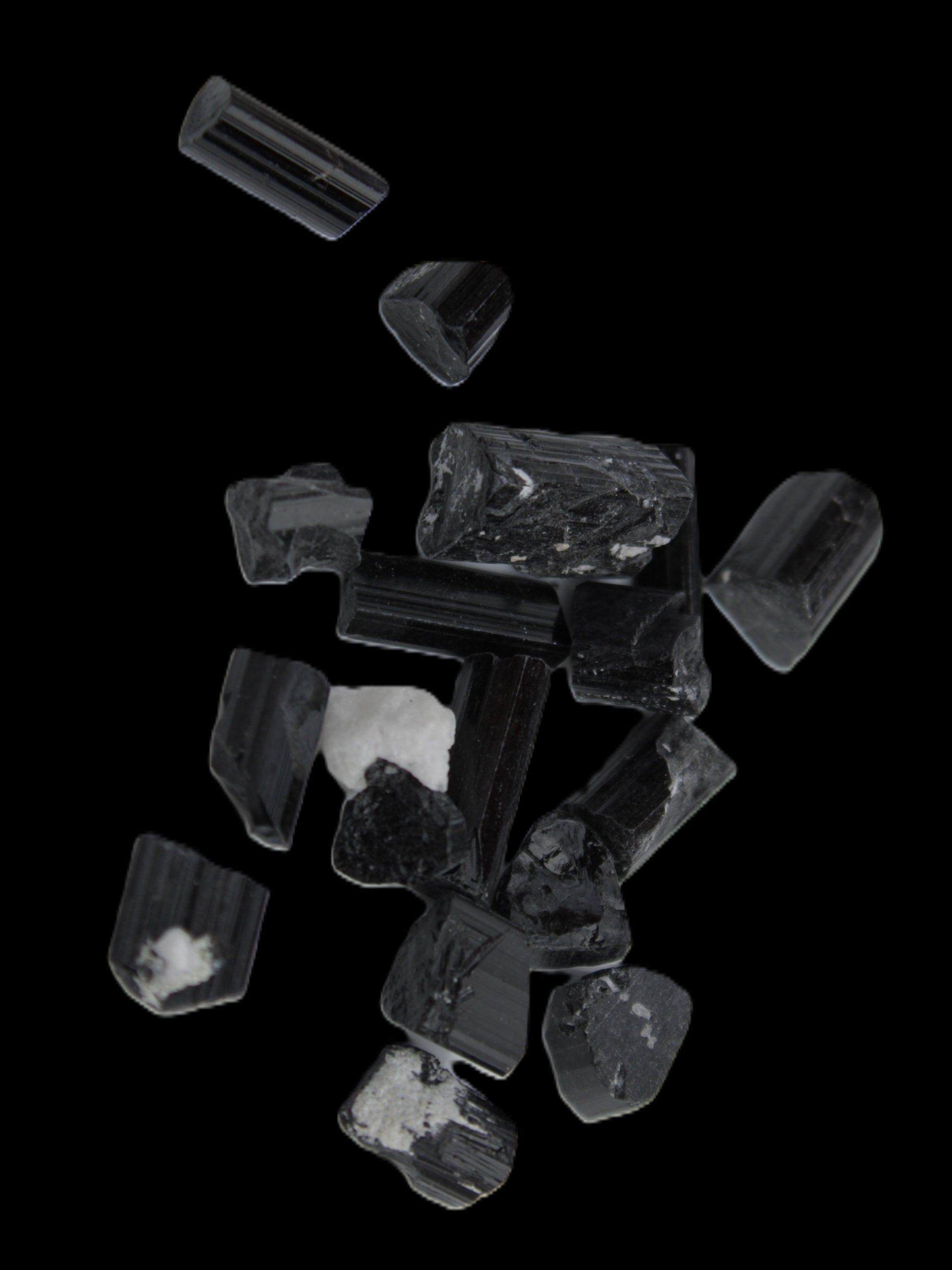 Black Tourmaline tiny natural crystals 3-10mm 11g Rocks and Things Store