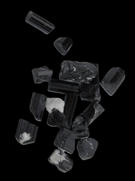Black Tourmaline tiny natural crystals 3-10mm 11g Rocks and Things Store