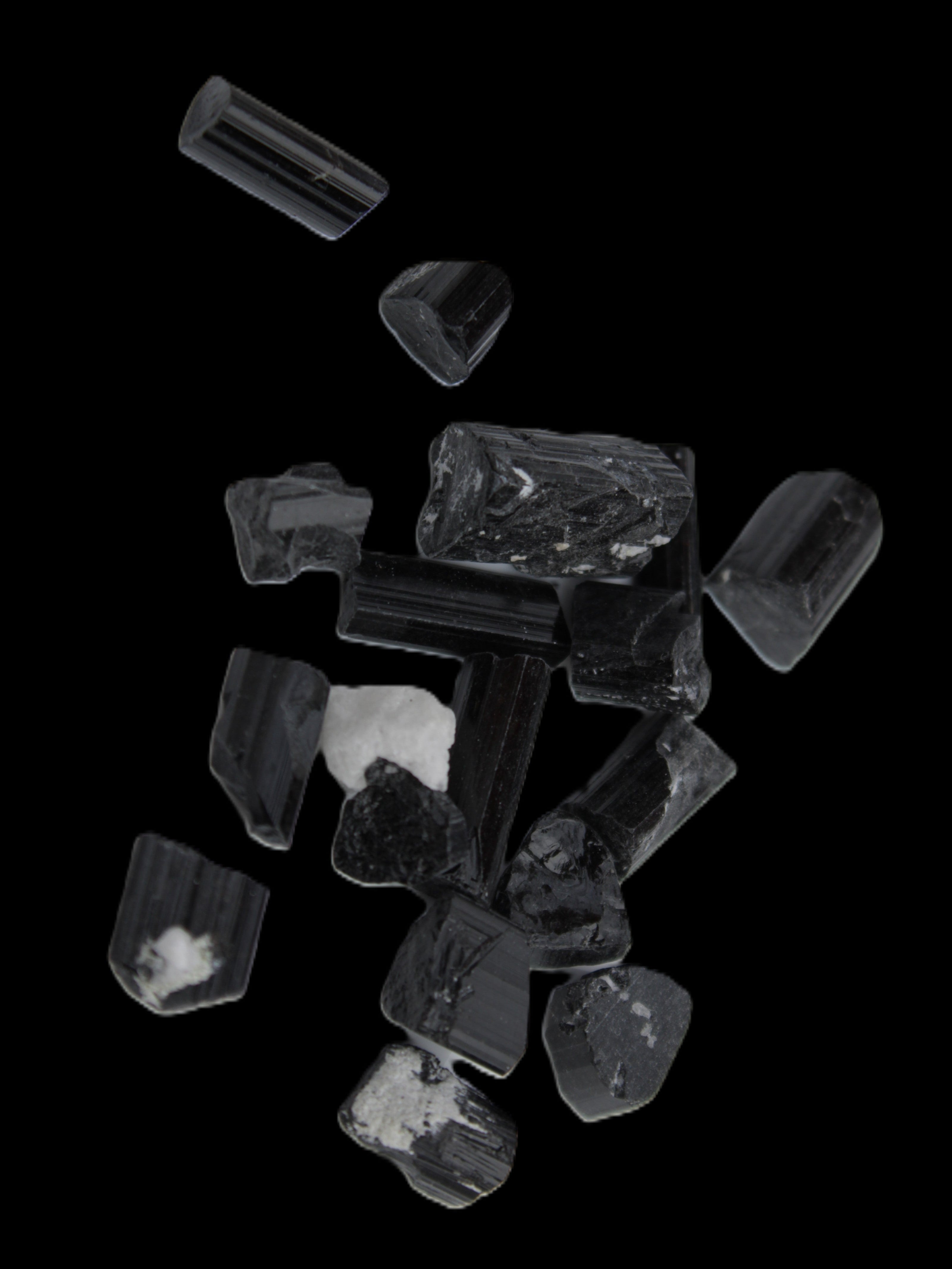 Black Tourmaline tiny natural crystals 3-10mm 11g Rocks and Things Store