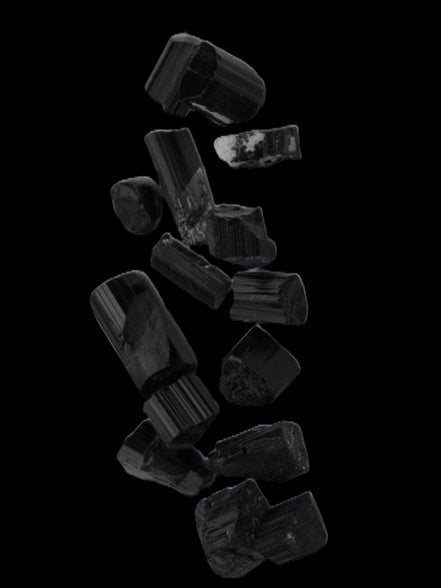 Black Tourmaline tiny natural crystals 3-10mm 11g Rocks and Things Store