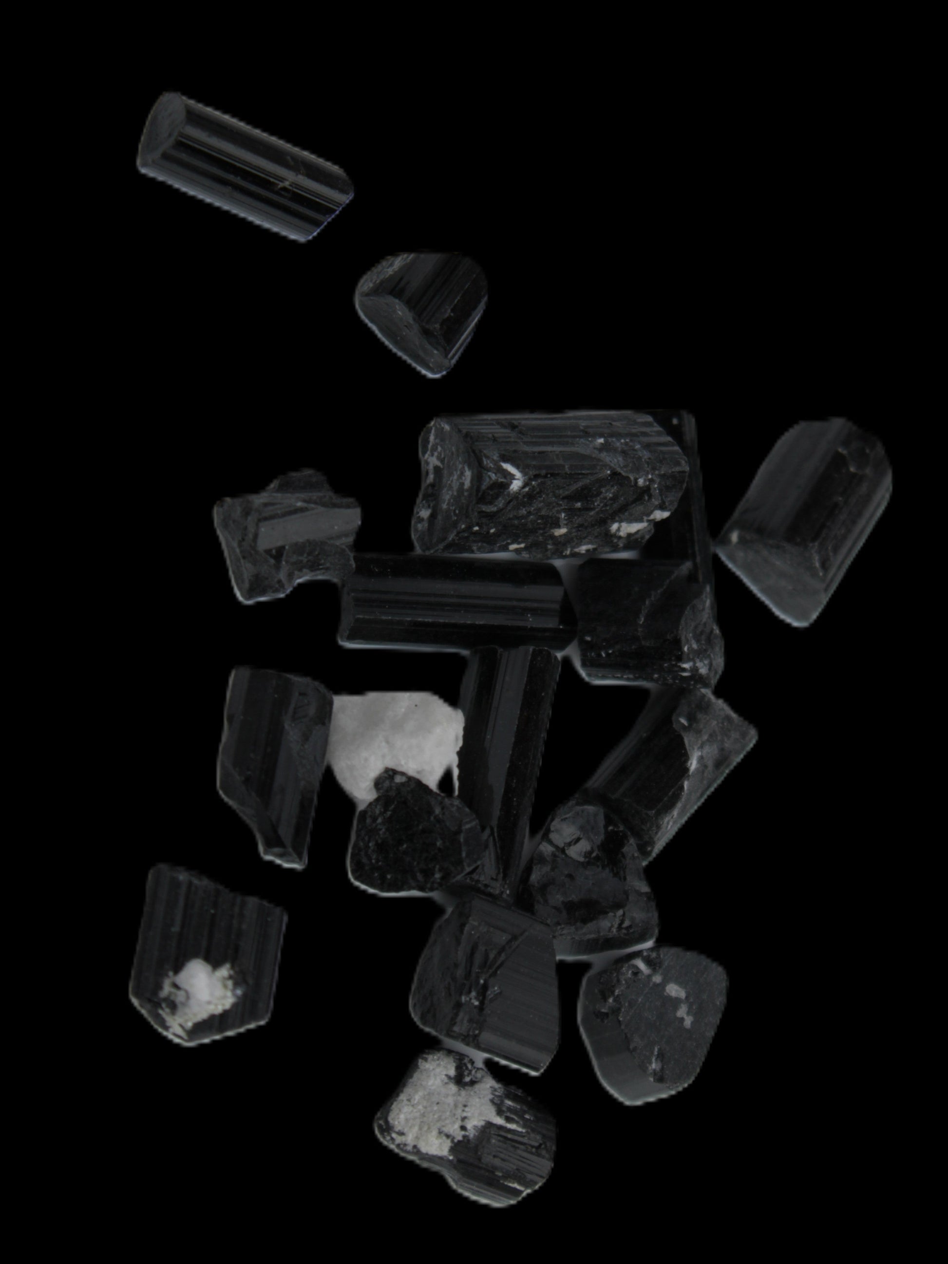 Black Tourmaline tiny natural crystals 3-10mm 11g Rocks and Things Store