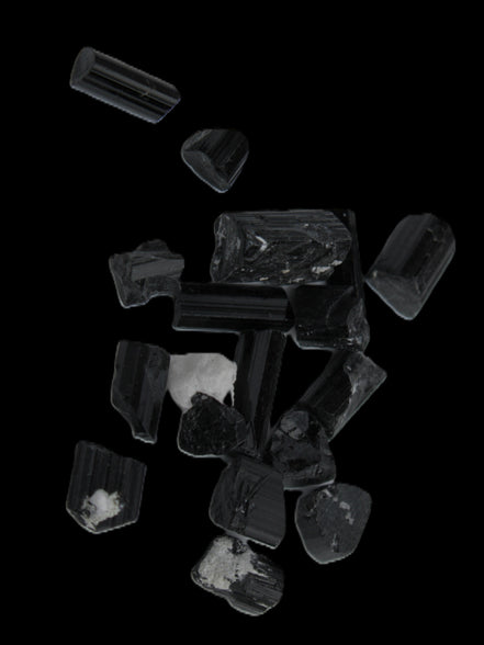 Black Tourmaline tiny natural crystals 3-10mm 11g Rocks and Things Store