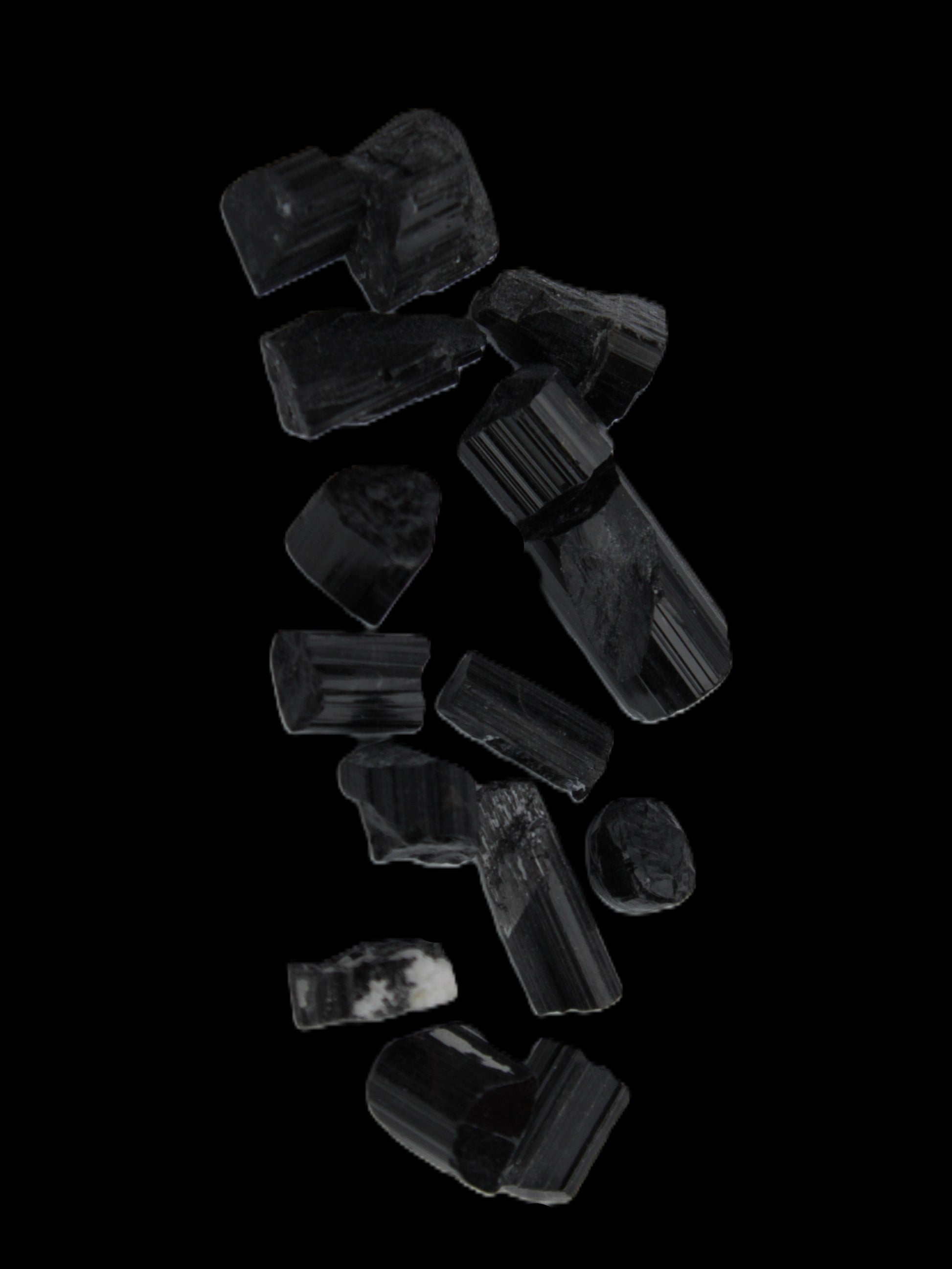 Black Tourmaline tiny natural crystals 3-10mm 11g Rocks and Things Store