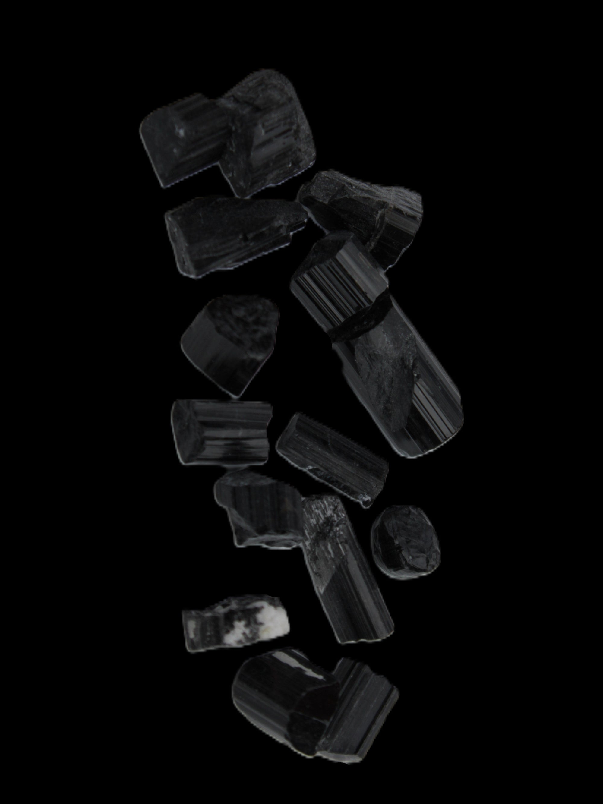 Black Tourmaline tiny natural crystals 3-10mm 11g Rocks and Things Store