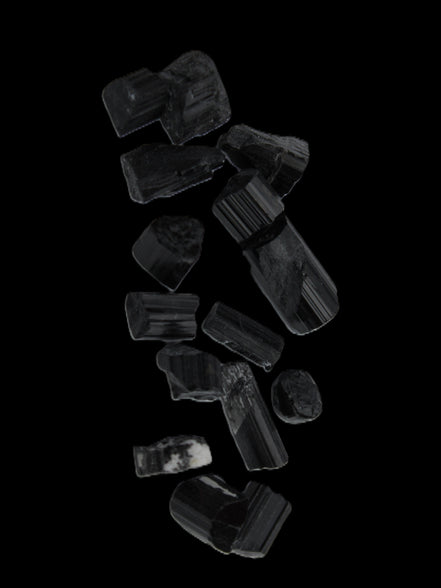 Black Tourmaline tiny natural crystals 3-10mm 11g Rocks and Things Store