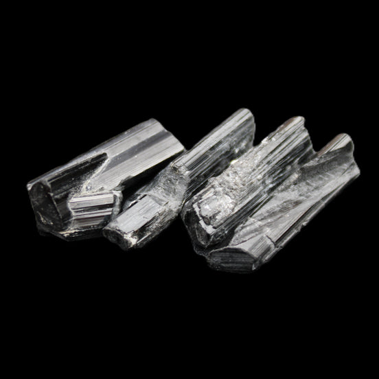 Black Tourmaline 3/4 natural crystals 22-36mm 14-16g in sunlight - Rocks and Things Store