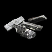 Black Tourmaline 3/4 natural crystals 22-36mm 14-16g in sunlight - Rocks and Things Store