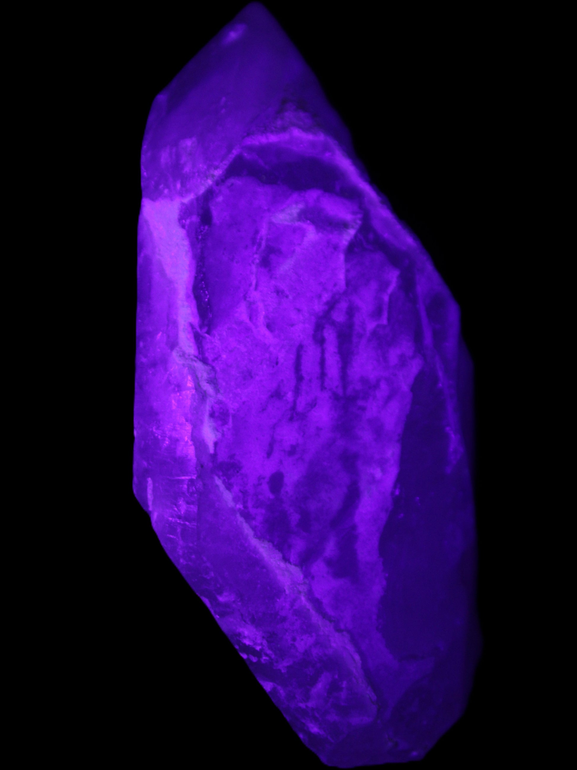 Quartz crystals with Green Tourmaline, Mica from Skardu, Pakistan 188g in UV light - Rocks and Things Store