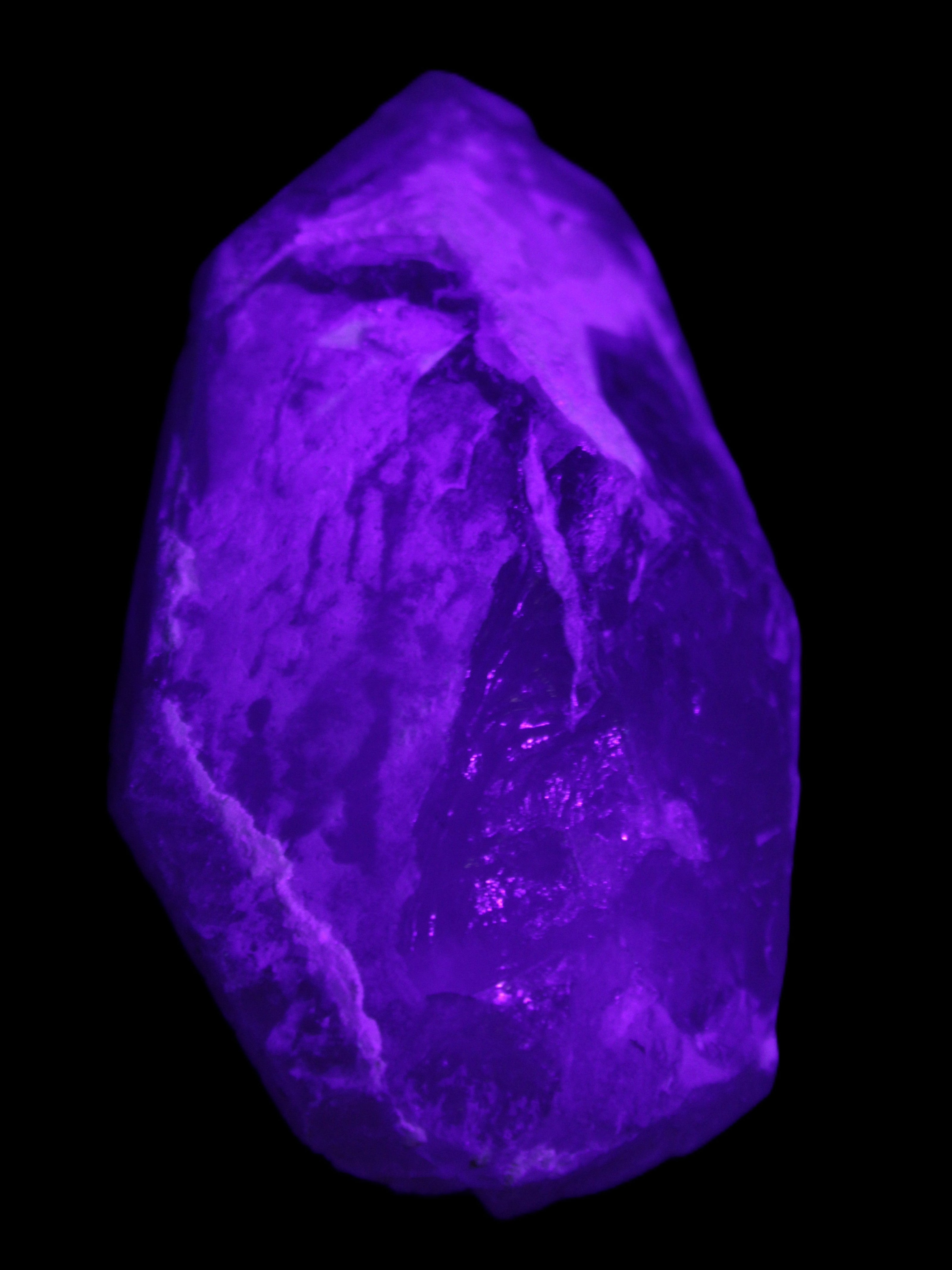 Quartz crystals with Green Tourmaline, Mica from Skardu, Pakistan 188g in UV light - Rocks and Things Store