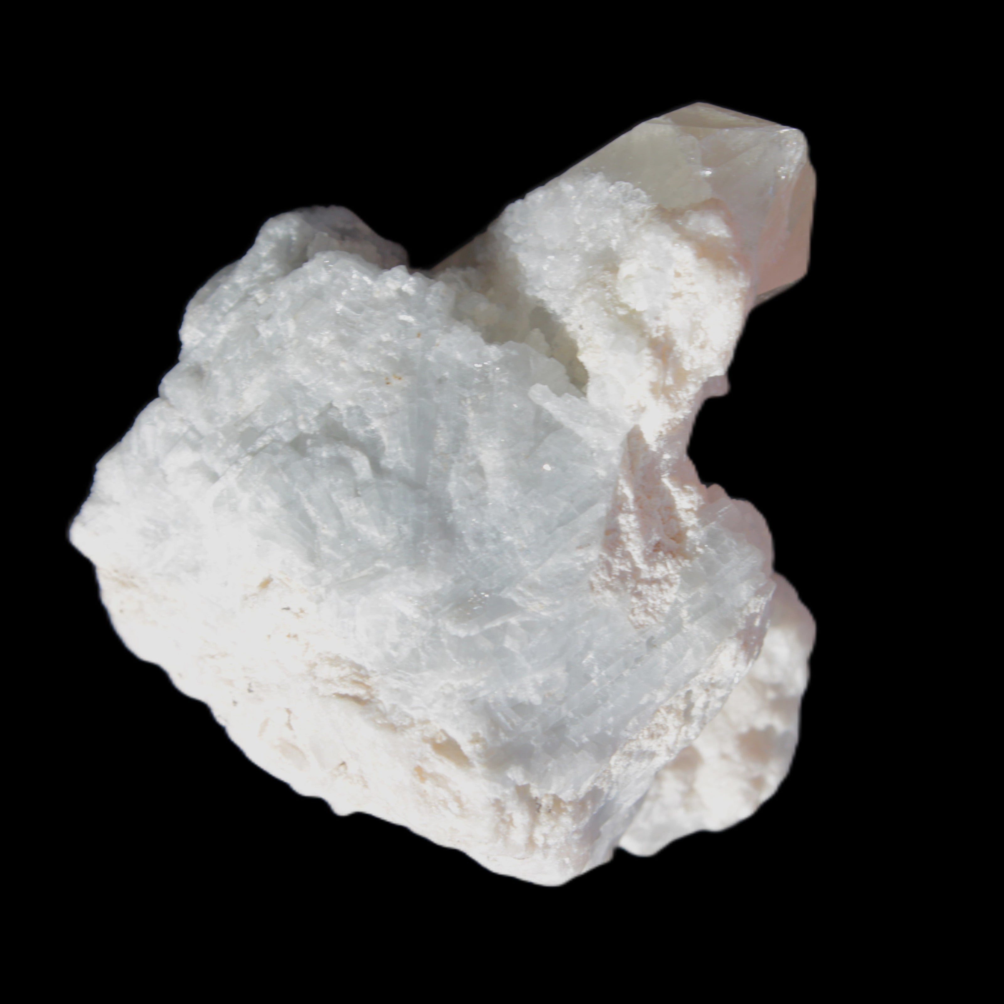 Quartz with Green Tourmaline, Mica, Feldspar matrix  41*31*50mm 61.5g in sunlight - Rocks and Things Store