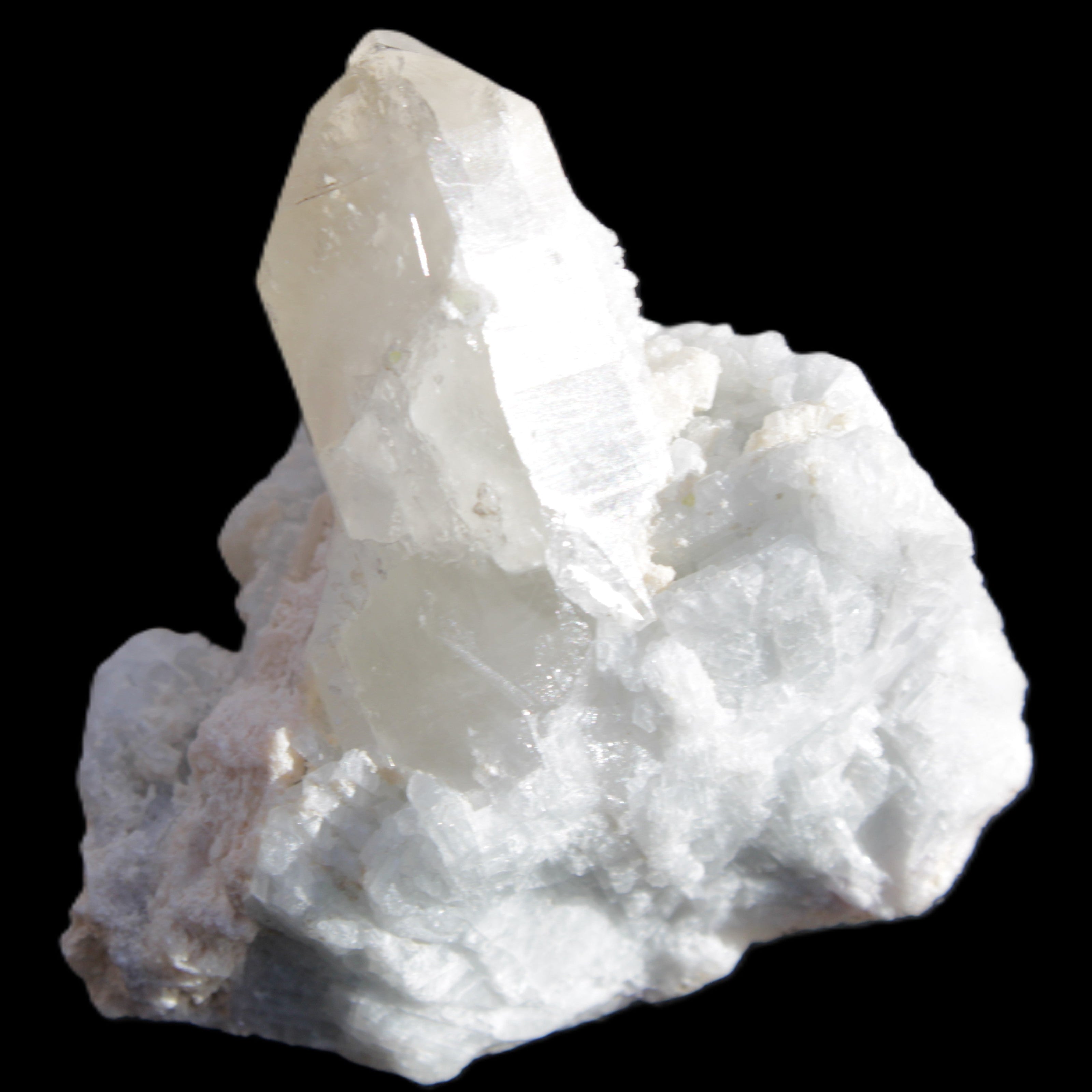 Quartz with Green Tourmaline, Mica, Feldspar matrix  41*31*50mm 61.5g in sunlight - Rocks and Things Store