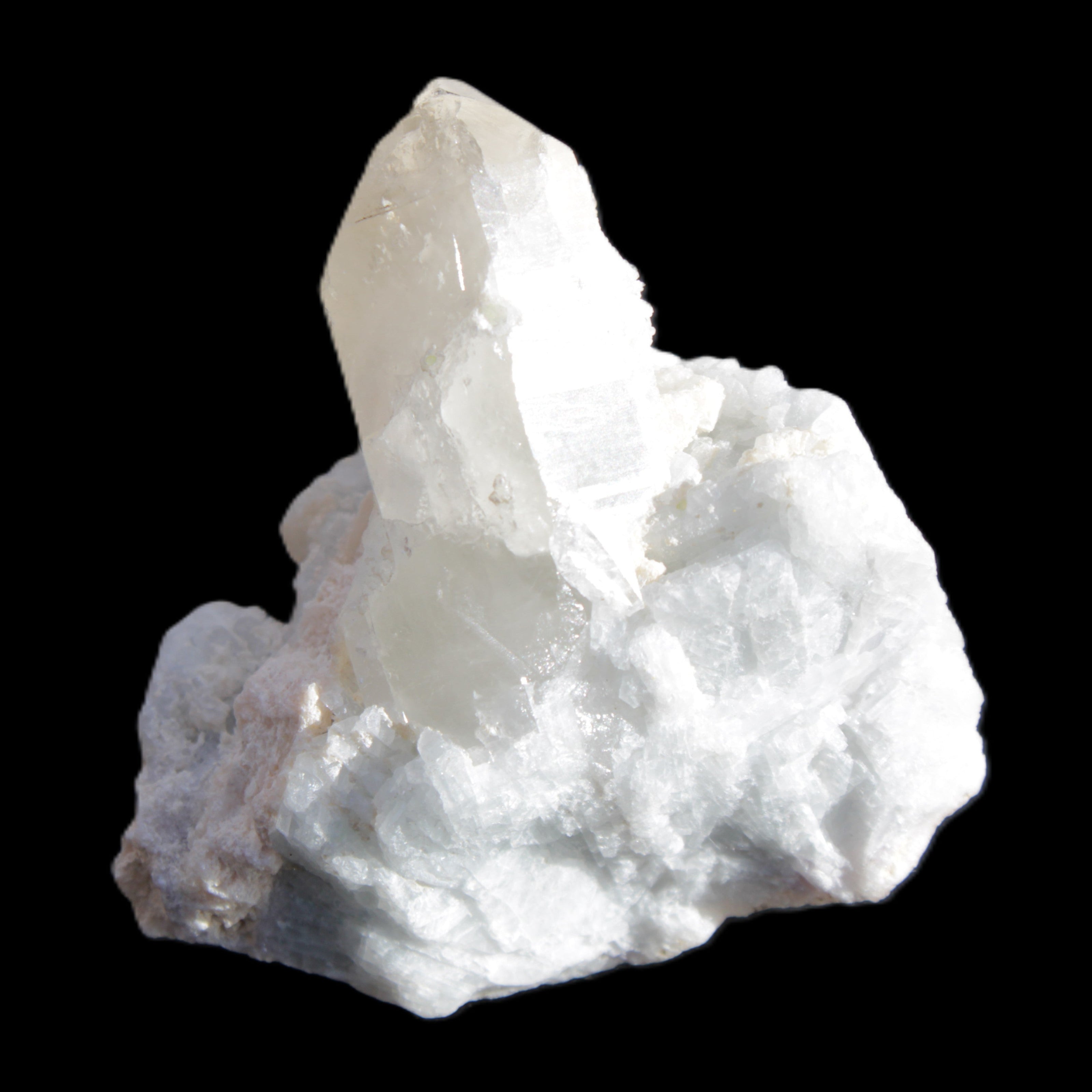 Quartz with Green Tourmaline, Mica, Feldspar matrix  41*31*50mm 61.5g in sunlight - Rocks and Things Store