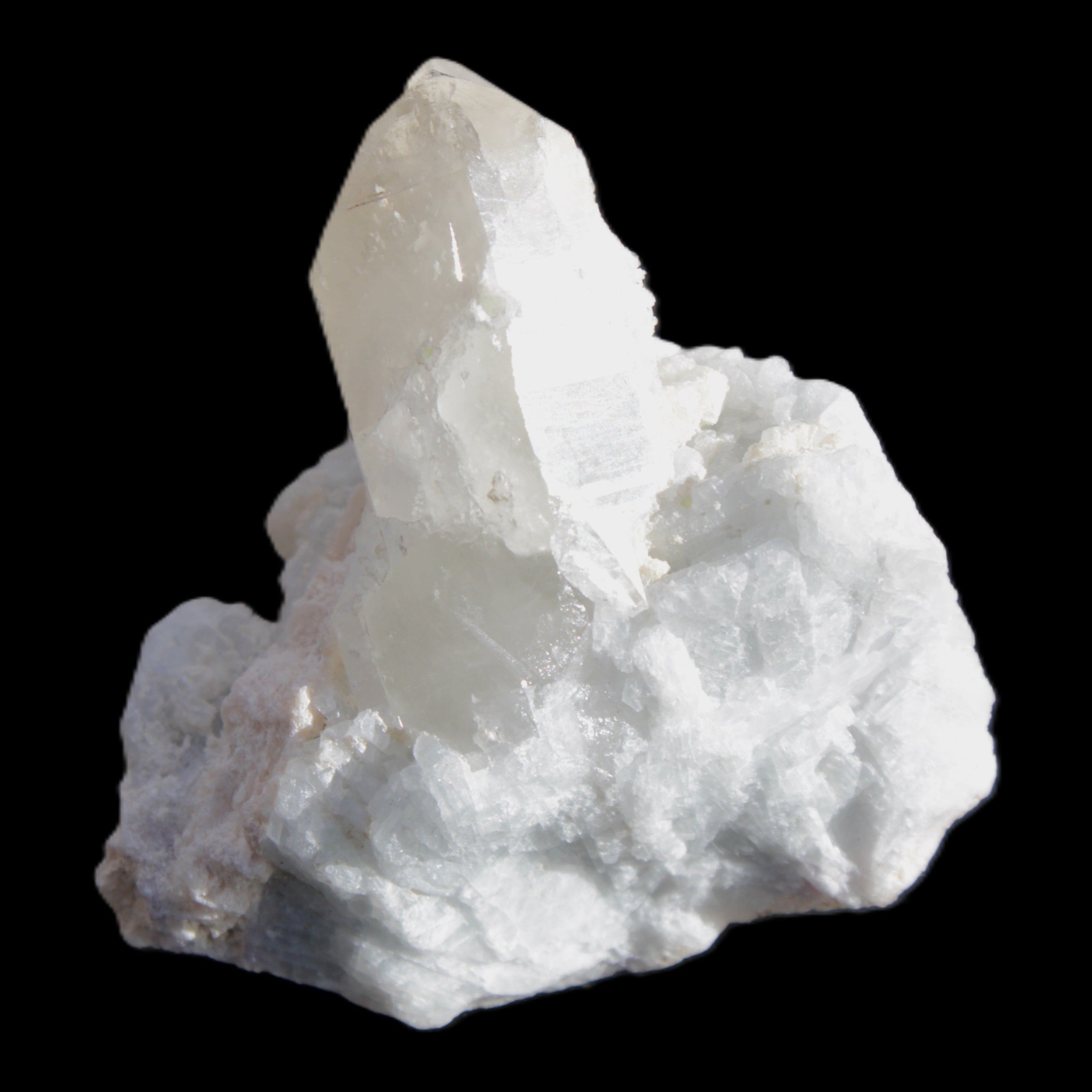 Quartz with Green Tourmaline, Mica, Feldspar matrix  41*31*50mm 61.5g in sunlight - Rocks and Things Store