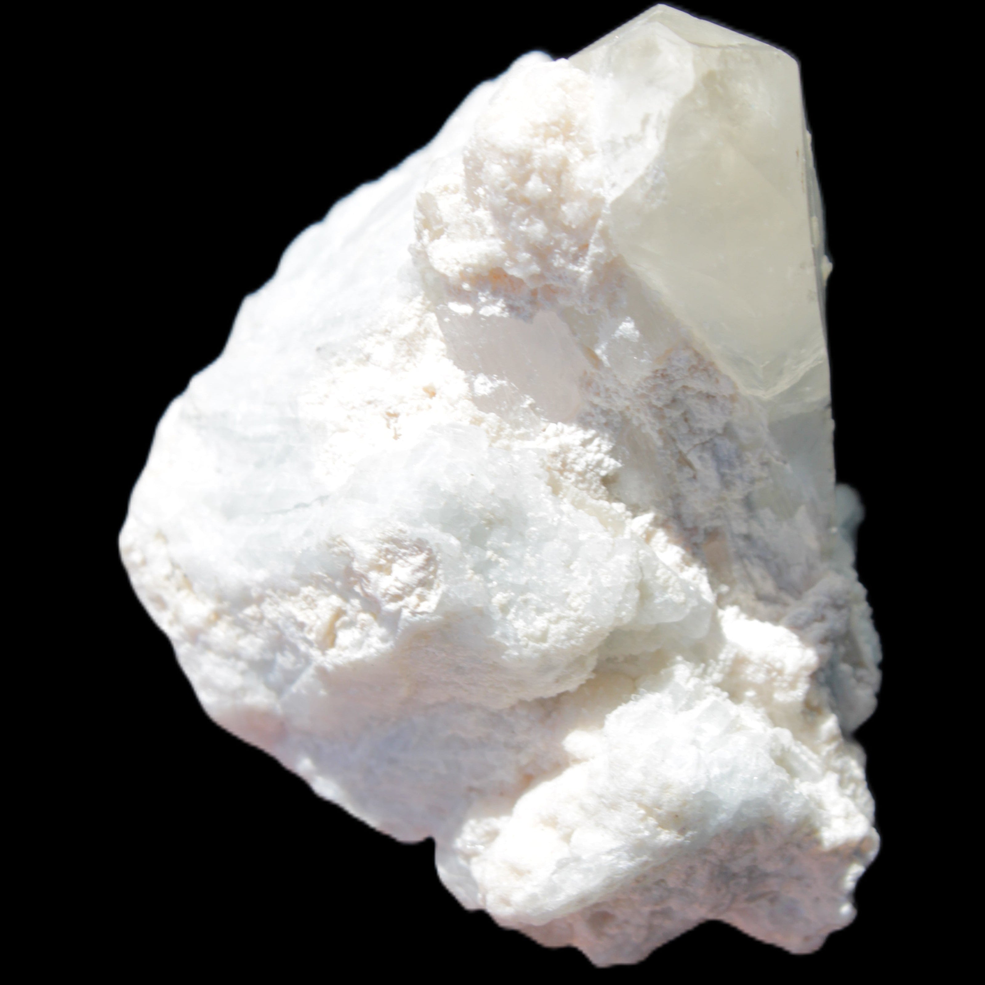 Quartz with Green Tourmaline, Mica, Feldspar matrix  41*31*50mm 61.5g in sunlight - Rocks and Things Store