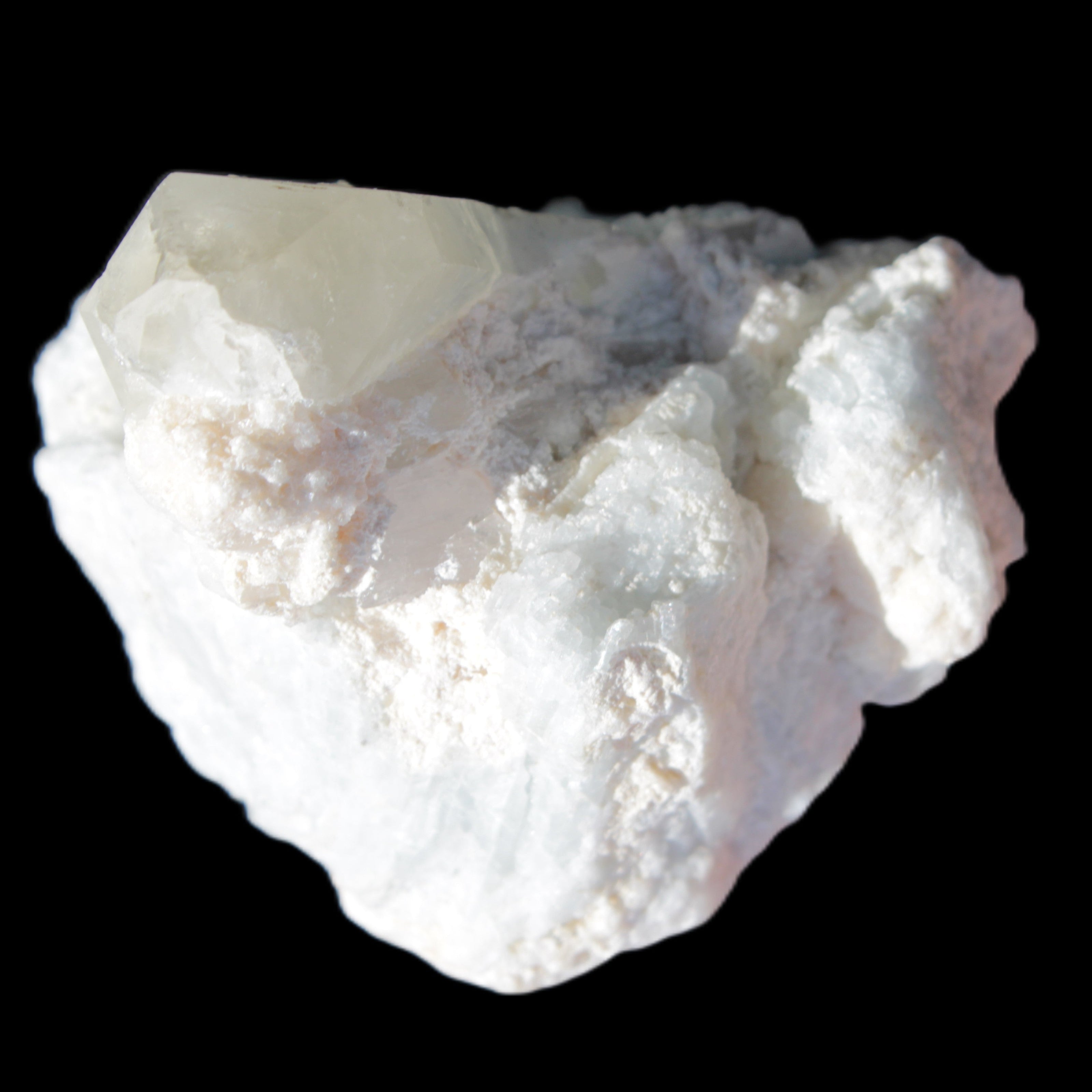 Quartz with Green Tourmaline, Mica, Feldspar matrix  41*31*50mm 61.5g in sunlight - Rocks and Things Store